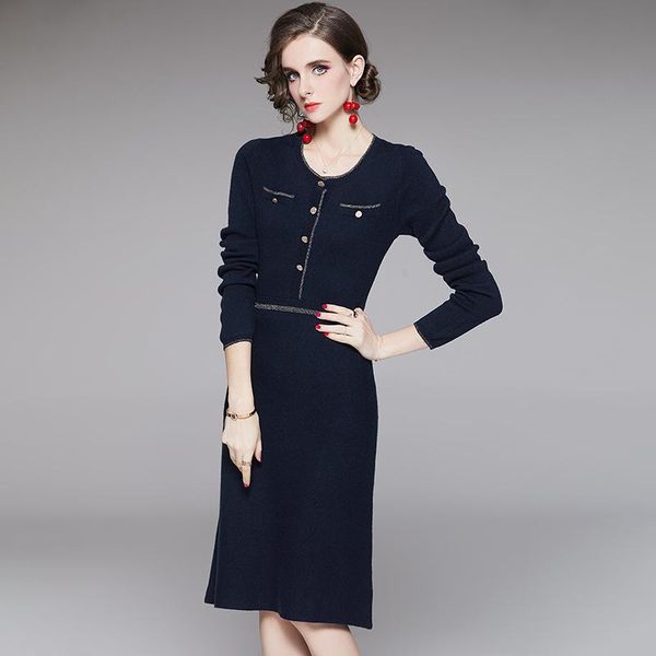 spring elegant fashion thin o neck long sleeves stitching contrast women high end 100% wool knitted dress casual dresses, Black;gray
spring elegant fashion thin o neck long sleeves stitching contrast women high end 100% wool knitted dress casual dresses, Black;gray