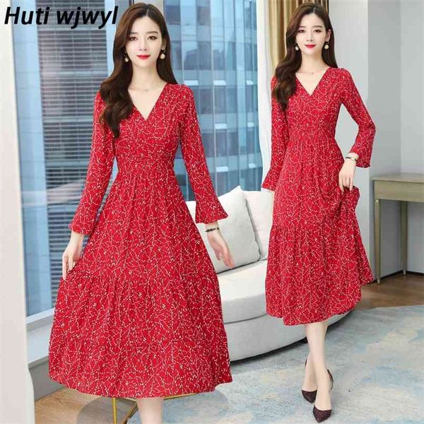 autumn winter red vintage casual midi dress plus size long sleeve chiffon boho dresses women korean party bodycon vestidos 210528, Black;gray
autumn winter red vintage casual midi dress plus size long sleeve chiffon boho dresses women korean party bodycon vestidos 210528, Black;gray