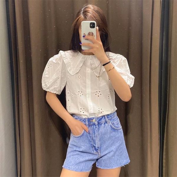 women's blouses & shirts zxqj women 2021 sweet fashion openwork embroidery white vintage short sleeve female blusas chic
women's blouses & shirts zxqj women 2021 sweet fashion openwork embroidery white vintage short sleeve female blusas chic