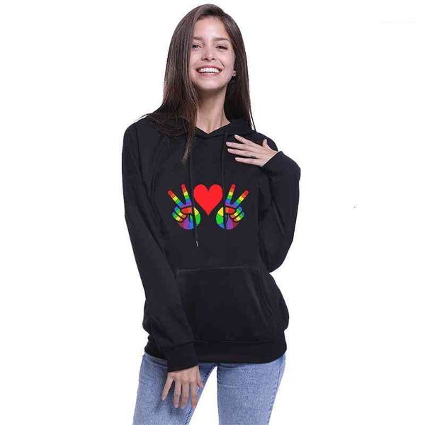 womens short hoodies new popular designer couples apparel lgbt famous hoodie rainbow victory sign printed pullover hoodie, Black
womens short hoodies new popular designer couples apparel lgbt famous hoodie rainbow victory sign printed pullover hoodie, Black