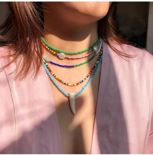 chokers womens bohemian necklaces boho beads choker colorful neck chain candy color ladies summer necklace jewelry for girls, Golden;silver
chokers womens bohemian necklaces boho beads choker colorful neck chain candy color ladies summer necklace jewelry for girls, Golden;silver