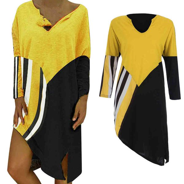 asymmetrical female with deep v neckline sukienka striped vertical size 3xl robe femete 2021 color block dress kleid, Black;gray
asymmetrical female with deep v neckline sukienka striped vertical size 3xl robe femete 2021 color block dress kleid, Black;gray