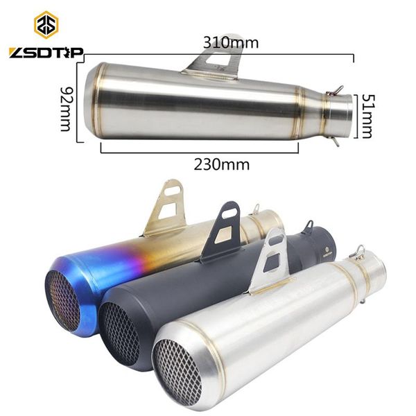 motorcycle exhaust system zsdtrp 51mm universal muffler modified sc stainless steel fit most motorbike with laser atv sc027
motorcycle exhaust system zsdtrp 51mm universal muffler modified sc stainless steel fit most motorbike with laser atv sc027