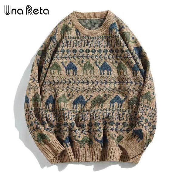 men's sweaters una reta men sweater autumn winter retro print pullover pull homme casual loose soft, White;black
men's sweaters una reta men sweater autumn winter retro print pullover pull homme casual loose soft, White;black