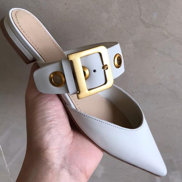 slippers pointed toe flat mules 2021 semi-slipper outer wear metal d-shape button shoes, Black
slippers pointed toe flat mules 2021 semi-slipper outer wear metal d-shape button shoes, Black