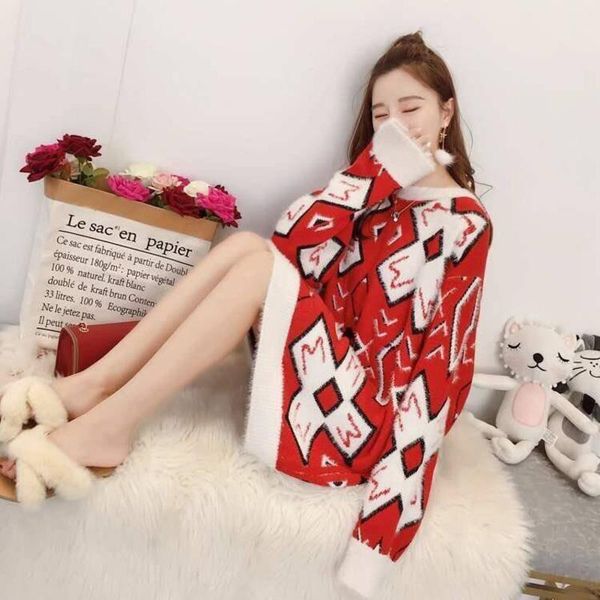 women sweater dress korean loose pullover 2021 autumn winter knitted mid long warm christmas vestido casual dresses, Black;gray
women sweater dress korean loose pullover 2021 autumn winter knitted mid long warm christmas vestido casual dresses, Black;gray