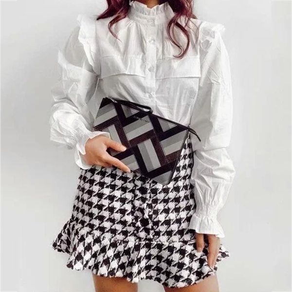 skirts foridol tweed knitted houndstooth plaid mini skirt women autumn vintage chic button ruffle bodycon high waist 2021, Black
skirts foridol tweed knitted houndstooth plaid mini skirt women autumn vintage chic button ruffle bodycon high waist 2021, Black
