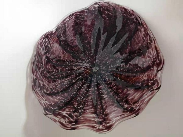 wall lamp flower shape murano art glass custom made hand blown hanging plates