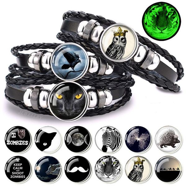 charm bracelets esspoc anime bracelet handwoven leather bangles for men jewelry steampunk black statement luminous accessories, Golden;silver
charm bracelets esspoc anime bracelet handwoven leather bangles for men jewelry steampunk black statement luminous accessories, Golden;silver