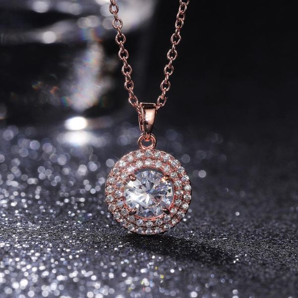 pendant necklaces women luxury full paved shiny micro cubic zircon necklace plated rose gold crystal chain wedding jewelry, Silver
pendant necklaces women luxury full paved shiny micro cubic zircon necklace plated rose gold crystal chain wedding jewelry, Silver
