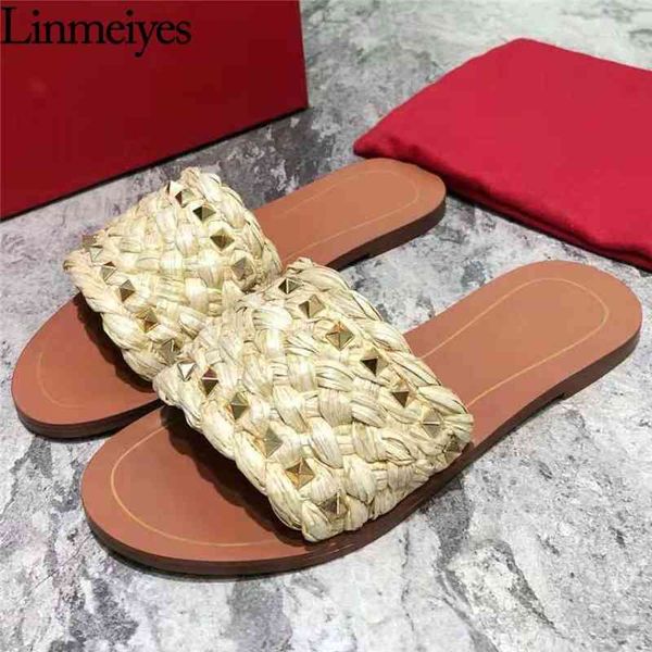 2021 flats slippers for women espadrille mules fashion rivet decorate beach slides shoes female zapatillas mujer, Black
2021 flats slippers for women espadrille mules fashion rivet decorate beach slides shoes female zapatillas mujer, Black