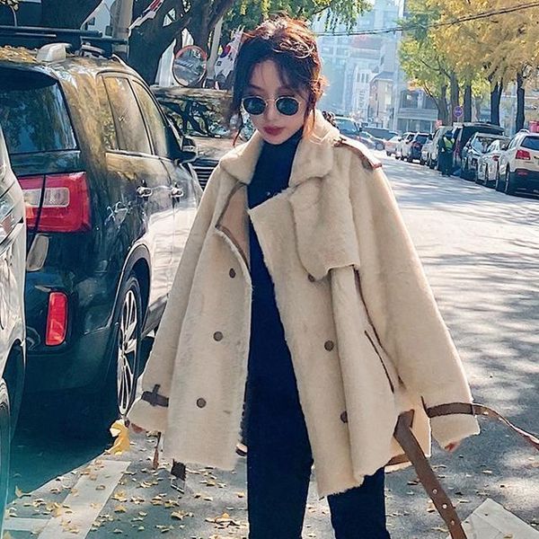 women's fur & faux women winter lamb coat vintage female thick hairy casual loose jacket fashion warm ladies overcoats, Black
women's fur & faux women winter lamb coat vintage female thick hairy casual loose jacket fashion warm ladies overcoats, Black