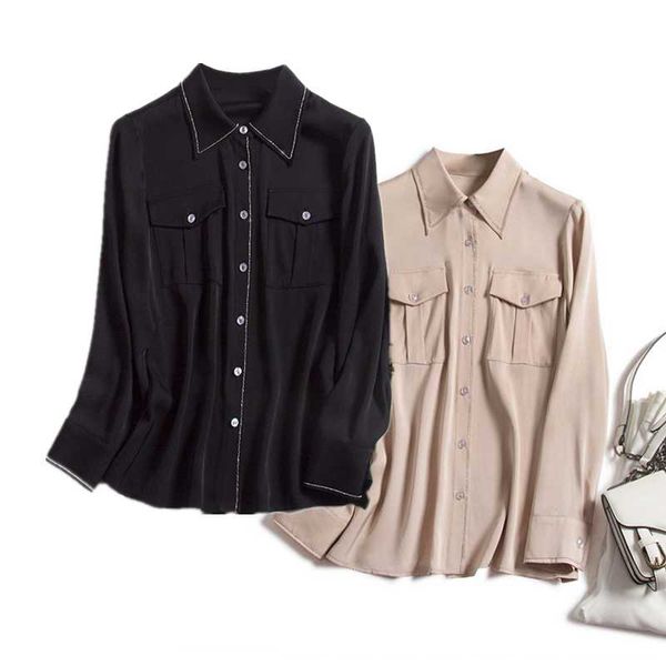 women's blouses & shirts birdsky, 1pc natural mulberry silk women long sleeve blouse shirt office lady, stand collar dot print. s-150, White
women's blouses & shirts birdsky, 1pc natural mulberry silk women long sleeve blouse shirt office lady, stand collar dot print. s-150, White