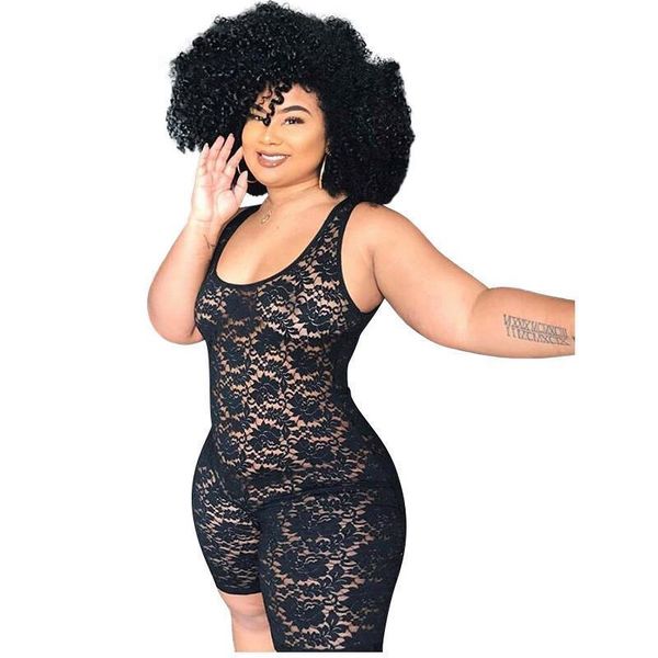 plus size black lace women rompers bodycon playsuit sleeveless see through skinny jumpsuit clubwear party womens shorts onesie, Black;white
plus size black lace women rompers bodycon playsuit sleeveless see through skinny jumpsuit clubwear party womens shorts onesie, Black;white