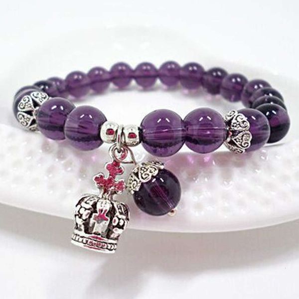hand string bracelet amethyst agate women's crown pendant bracelet diy accessories small commodity jewelry, Black
hand string bracelet amethyst agate women's crown pendant bracelet diy accessories small commodity jewelry, Black