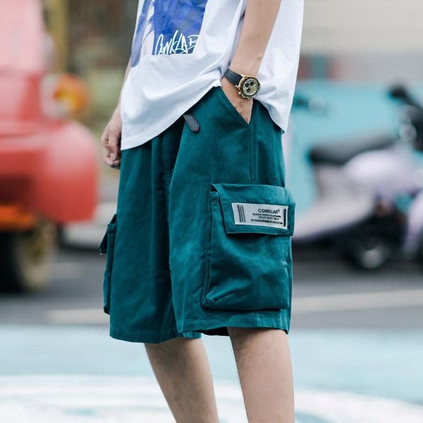 men's shorts summer tide brand couple knee length pants multi-pocket cargo sports loose casual short, White;black
men's shorts summer tide brand couple knee length pants multi-pocket cargo sports loose casual short, White;black