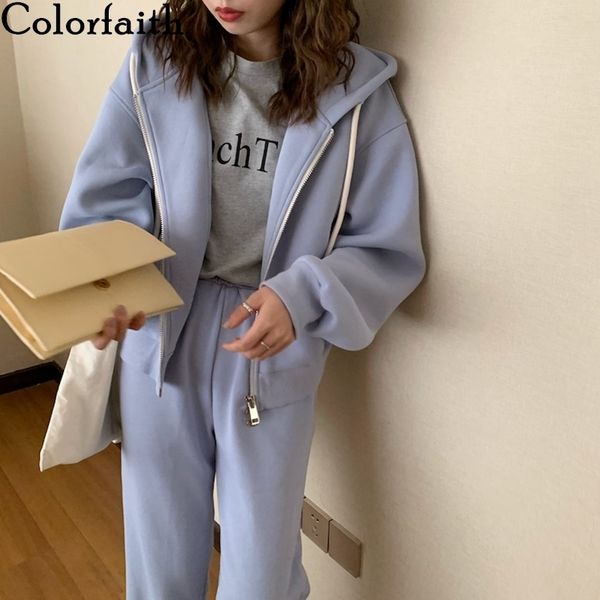 colorfaith new autumn winter women sets two pieces zip up hoodies and sporty pants pocket oversized tracksuit suits ws5695 210413, White
colorfaith new autumn winter women sets two pieces zip up hoodies and sporty pants pocket oversized tracksuit suits ws5695 210413, White