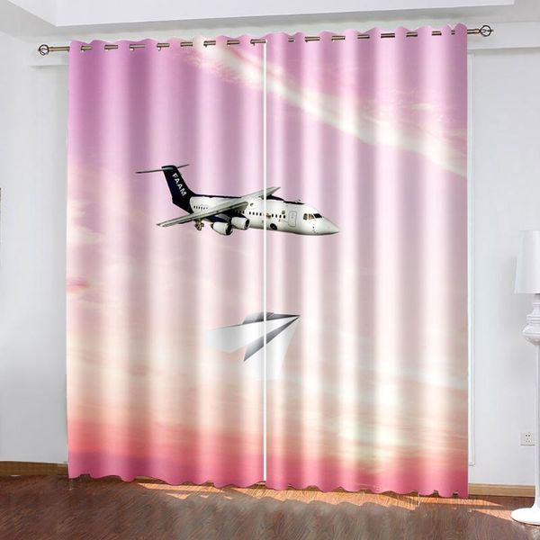 curtain & drapes 3d digital printing airplane pattern woven curtains for bedroom left and right biparting open home modern blackout
curtain & drapes 3d digital printing airplane pattern woven curtains for bedroom left and right biparting open home modern blackout