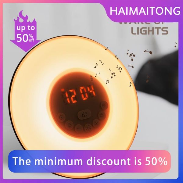 desk & table clocks wake up light alarm clock sunrise/sunset simulation luminous digital with fm radio night touch control
desk & table clocks wake up light alarm clock sunrise/sunset simulation luminous digital with fm radio night touch control