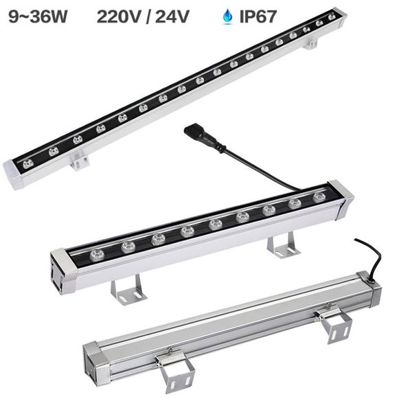 

floodlights 4pcs 0.5m 9w led wall washer landscape light ac 85v-265v dc24v outdoor lights linear lamp floodlight 50cm wallwasher