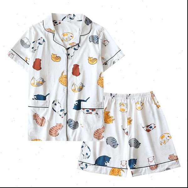 summer pajamas thin short womens sleepwears sleeved cotton 2 piece pyjamas cartoon printing sleepwear leisure shorts home clothes, Black;red
summer pajamas thin short womens sleepwears sleeved cotton 2 piece pyjamas cartoon printing sleepwear leisure shorts home clothes, Black;red