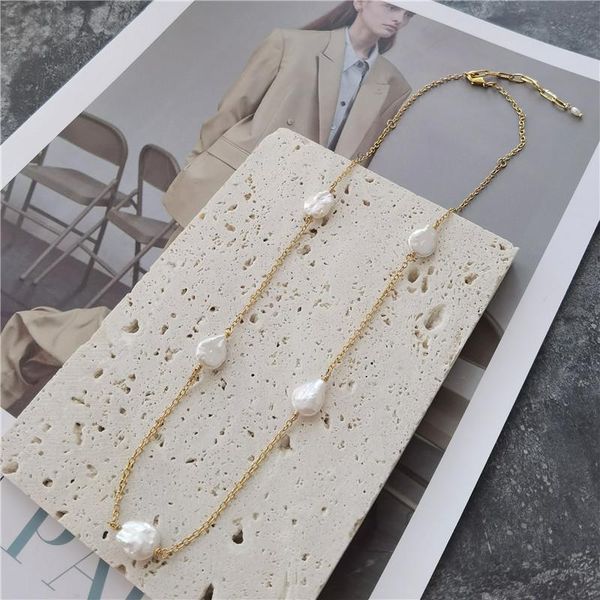 chains fashion elegant personality special-shaped freshwater pearl short necklace feminine temperament, Silver
chains fashion elegant personality special-shaped freshwater pearl short necklace feminine temperament, Silver