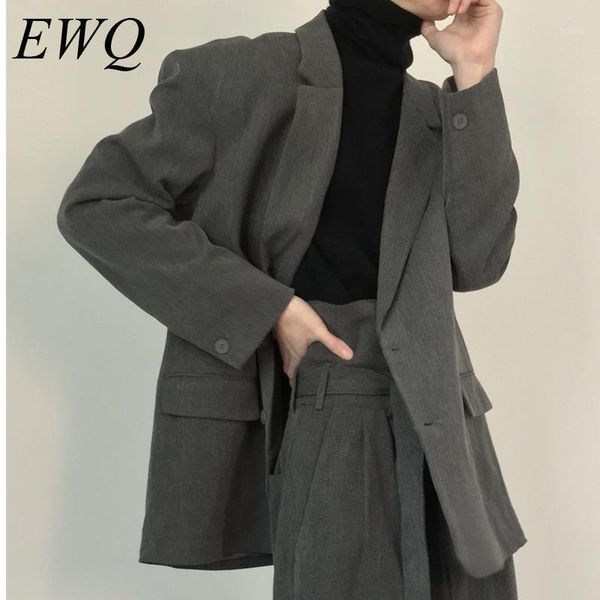 men's suits & blazers ewq / wear korean trend black grey suit coat 2021 spring all-match single breasted oversize loose 9y1496, White;black
men's suits & blazers ewq / wear korean trend black grey suit coat 2021 spring all-match single breasted oversize loose 9y1496, White;black