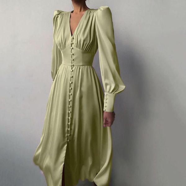 casual dresses dress party maxi tight waist puff sleeve skin-friendly deep v neck long women midi elegant femme, Black;gray
casual dresses dress party maxi tight waist puff sleeve skin-friendly deep v neck long women midi elegant femme, Black;gray