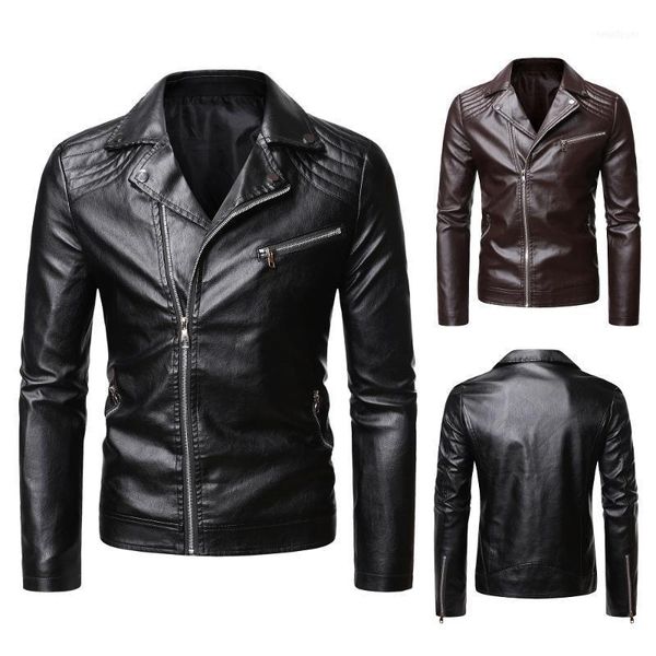 men jacket fall 2021 men's leather trim lapel and zip-up casual coat winter men1, Black
men jacket fall 2021 men's leather trim lapel and zip-up casual coat winter men1, Black