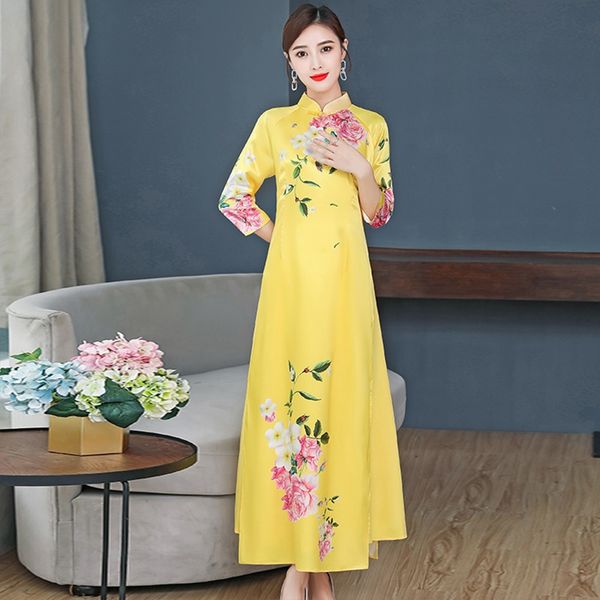 2021 chinese traditional dress long sleeve cheongsam dress robe vintage femme qipao new year elegant yellow chinese dress 11080, Red
2021 chinese traditional dress long sleeve cheongsam dress robe vintage femme qipao new year elegant yellow chinese dress 11080, Red