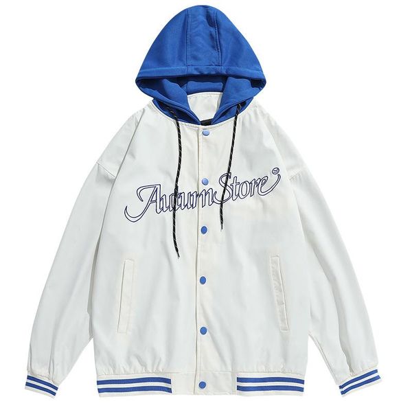 men's vests 2021 autumn youth japanese couple baseball jacket trendy brand hooded coat, Black;white
men's vests 2021 autumn youth japanese couple baseball jacket trendy brand hooded coat, Black;white
