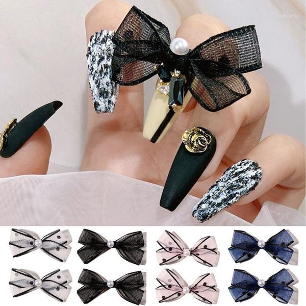 2pcs/set organza lace mesh nail bowknot jewelry manicure pearl ornaments diy art decoration accessories1, Silver;gold
2pcs/set organza lace mesh nail bowknot jewelry manicure pearl ornaments diy art decoration accessories1, Silver;gold