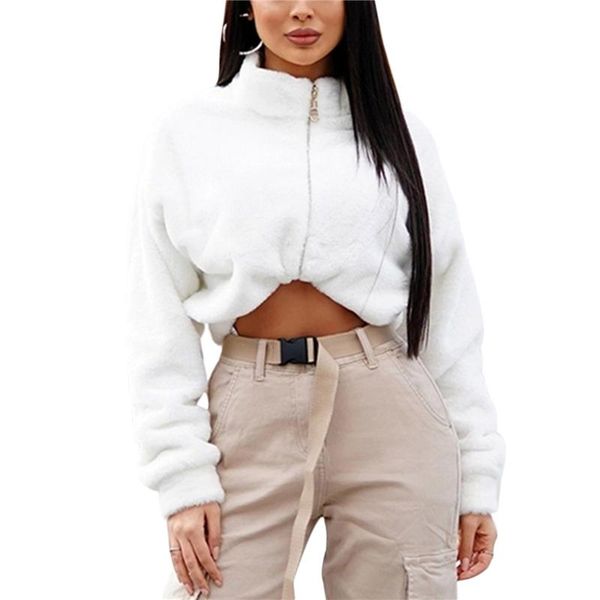 women's jackets xingqing fashion autumn winter coat women long sleeve jacket fleece warm cropped overcoat zipper soft outwear, Black;brown
women's jackets xingqing fashion autumn winter coat women long sleeve jacket fleece warm cropped overcoat zipper soft outwear, Black;brown