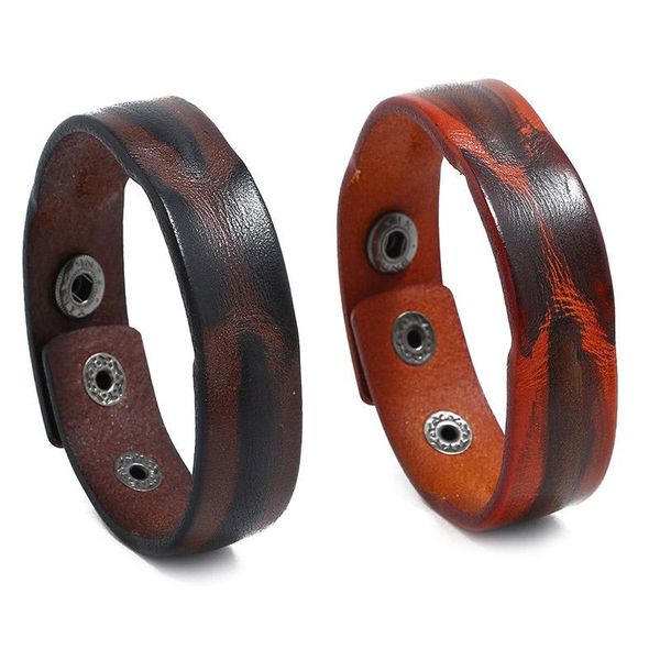 tennis vintage simple distressed color belt cuff bracelets retro brown/orange genuine leather bangles jewelry accessories casual bangle, Golden;silver
tennis vintage simple distressed color belt cuff bracelets retro brown/orange genuine leather bangles jewelry accessories casual bangle, Golden;silver