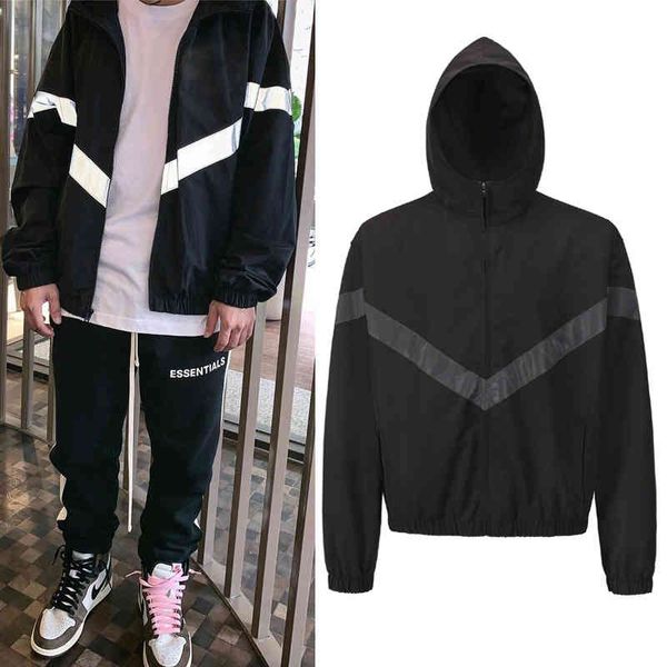men's jackets jacket bomber strangled with zipper, reflective windbreaker three feet to men and women, black jacket a loose hood, haraj, Black;brown
men's jackets jacket bomber strangled with zipper, reflective windbreaker three feet to men and women, black jacket a loose hood, haraj, Black;brown