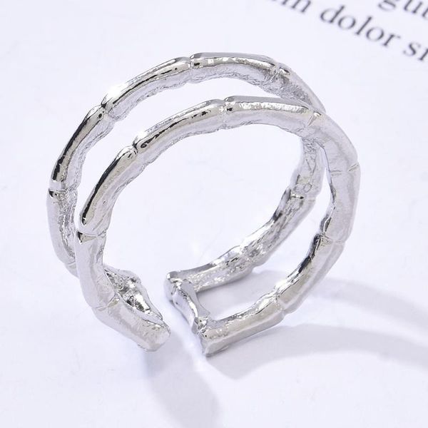 cluster rings double layer bamboo ring white personality open for women fashion korean fresh wild tail accessories, Golden;silver
cluster rings double layer bamboo ring white personality open for women fashion korean fresh wild tail accessories, Golden;silver