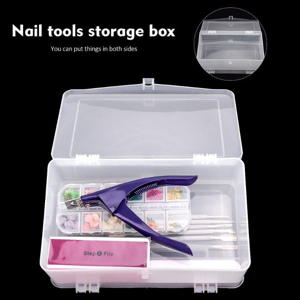 rectangle double-layer nail art tool empty storage box abs plastic container for polish gel scissors file equipment, Silver
rectangle double-layer nail art tool empty storage box abs plastic container for polish gel scissors file equipment, Silver