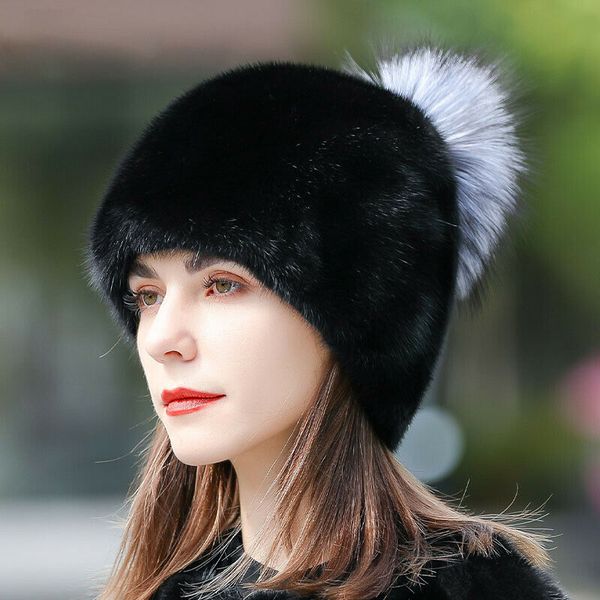 real whole mink fur hat women winter warm beanie cap fox fur ball pink black, Blue;gray
real whole mink fur hat women winter warm beanie cap fox fur ball pink black, Blue;gray