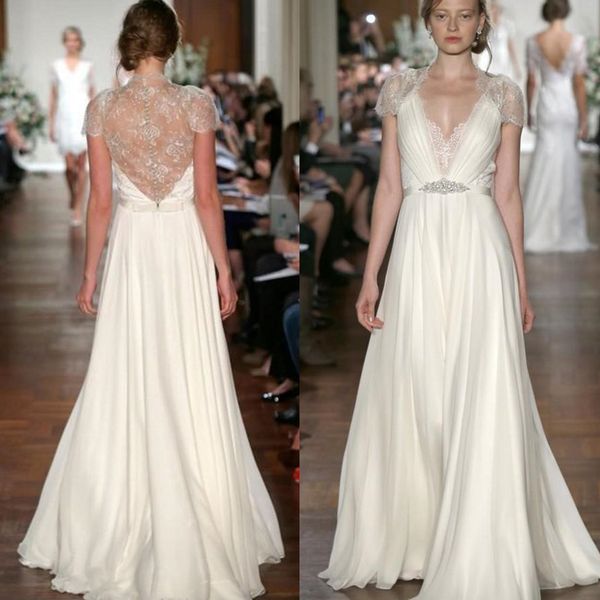 v neck boho beach wedding dresses long summer bride dress illusion back short lace sleeve white chiffon a line bridal gowns with sash 2022
v neck boho beach wedding dresses long summer bride dress illusion back short lace sleeve white chiffon a line bridal gowns with sash 2022