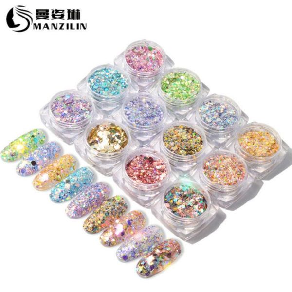 nail glitter 12 colors holographic flakes sequin rose gold silver diy butterfly dipping powder for acrylic nails tools, Silver;gold
nail glitter 12 colors holographic flakes sequin rose gold silver diy butterfly dipping powder for acrylic nails tools, Silver;gold