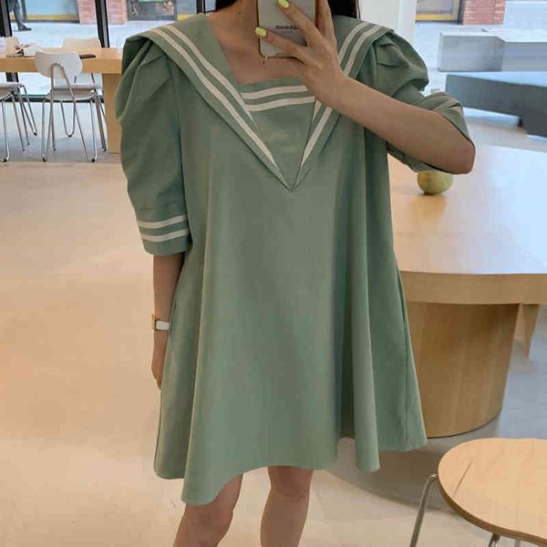 korean summer elegant bright line decoration holiday style retro navy collar loose a-line casual doll dress women16w826 210510, Black;gray
korean summer elegant bright line decoration holiday style retro navy collar loose a-line casual doll dress women16w826 210510, Black;gray