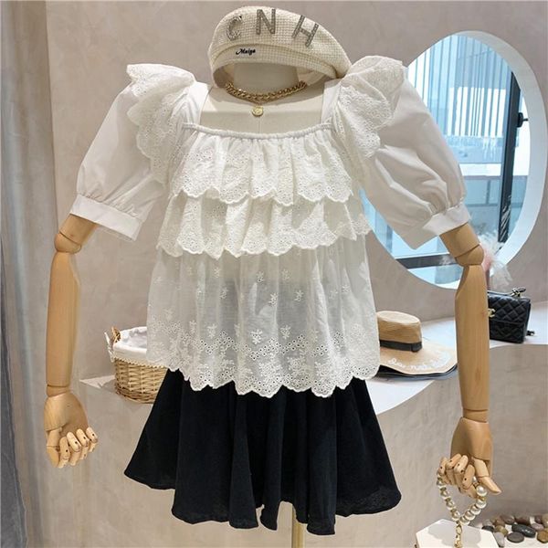 women's blouses & shirts niche design clothing summer 2021 fashion retro solid temperament square neck lace stitched puff sleeve shirt, White
women's blouses & shirts niche design clothing summer 2021 fashion retro solid temperament square neck lace stitched puff sleeve shirt, White