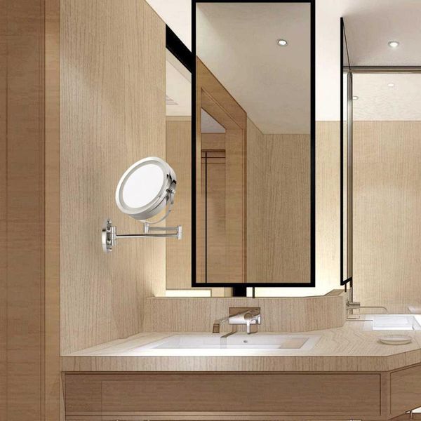 mirrors led double-sided magnifying makeup mirror, 6.0"15cm diameter 1x/5x adjustable wall mounted 360 rotating extendable swivel mirro
mirrors led double-sided magnifying makeup mirror, 6.0"15cm diameter 1x/5x adjustable wall mounted 360 rotating extendable swivel mirro