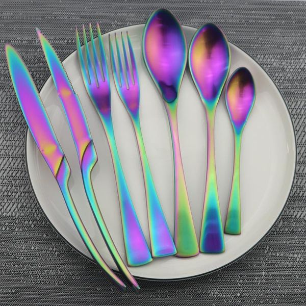 dinnerware sets 1pcs rainbow flatware knife fork spoon set 304 stainless steel cutlery el restaurant familie tableware kitchen
dinnerware sets 1pcs rainbow flatware knife fork spoon set 304 stainless steel cutlery el restaurant familie tableware kitchen