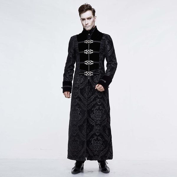 men's wool & blends gothic punk winter jacket men black long coat metal buckles vintage v neck jacquard weave
men's wool & blends gothic punk winter jacket men black long coat metal buckles vintage v neck jacquard weave
