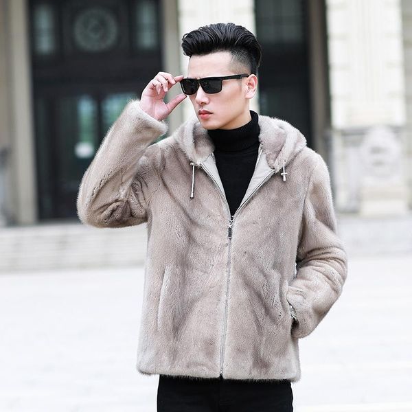men's leather & faux real fur coat men natural mink hooded winter jacket shearling warm outwear plus size veste homme 95001 yy659, Black
men's leather & faux real fur coat men natural mink hooded winter jacket shearling warm outwear plus size veste homme 95001 yy659, Black