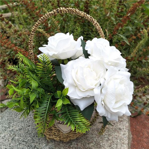 heads artificial tree rose silk bouquet simulation plant branch home wedding bride holding flowers festival decoration floral decorative & w
heads artificial tree rose silk bouquet simulation plant branch home wedding bride holding flowers festival decoration floral decorative & w