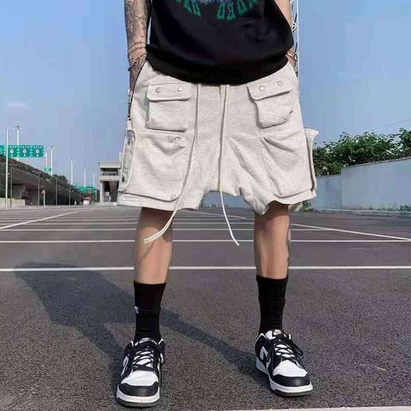 men's shorts multi-pockets terry drawstring oversize straight cargo mens high street retro vibe loose summer five point pants reh6, White;black
men's shorts multi-pockets terry drawstring oversize straight cargo mens high street retro vibe loose summer five point pants reh6, White;black