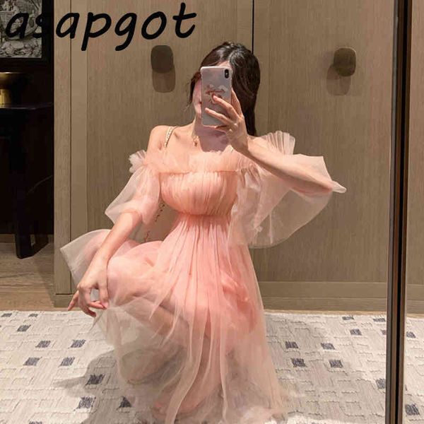 dresses summer sweet girls chic korean off the shoulder pink mesh dress women slash neck short sleeve strap vestido feminino 210429, Black;gray
dresses summer sweet girls chic korean off the shoulder pink mesh dress women slash neck short sleeve strap vestido feminino 210429, Black;gray
