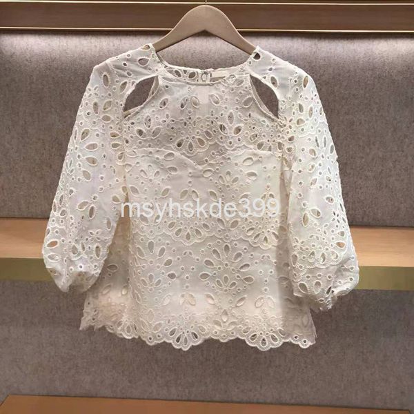 women's blouses & shirts one after another, the french family has issued a spring heavy industry embroidery, versatile medium sleeve, White
women's blouses & shirts one after another, the french family has issued a spring heavy industry embroidery, versatile medium sleeve, White